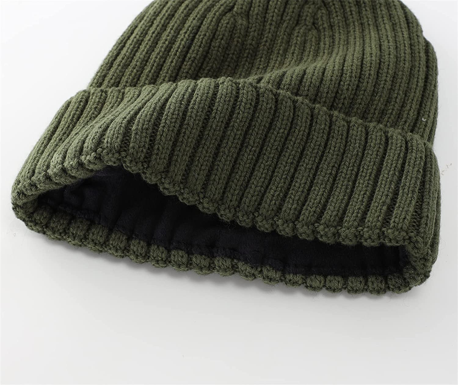 Connectyle Classic Men's Warm Winter Hats Thick Knit Cuff Beanie Cap with Lining - Image 4